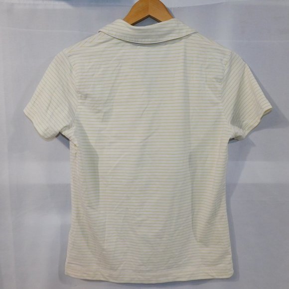 NIKE Golf Dry Fit Womens M White Yellow Polo  Shirt - Picture 7 of 11